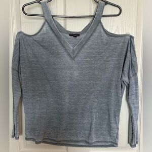Express Gray Women's Cold Shoulder Top